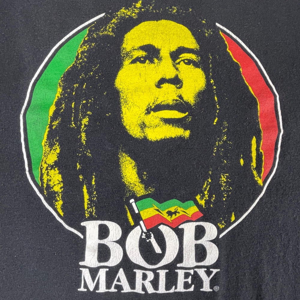 Zion Rootswear T-Shirt Mens L Black Bob Marley Graphic Reggae Rasta - Picture 3 of 7
